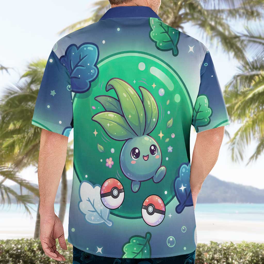 Oddish Hawaiian Shirt Whimsical Kawaii Botanical Fantasy