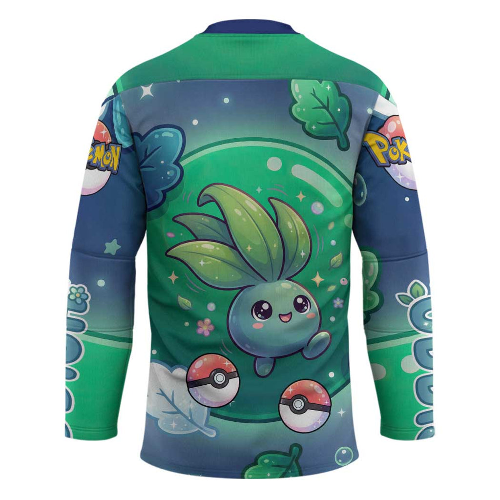 Oddish Hockey Jersey Whimsical Kawaii Botanical Fantasy