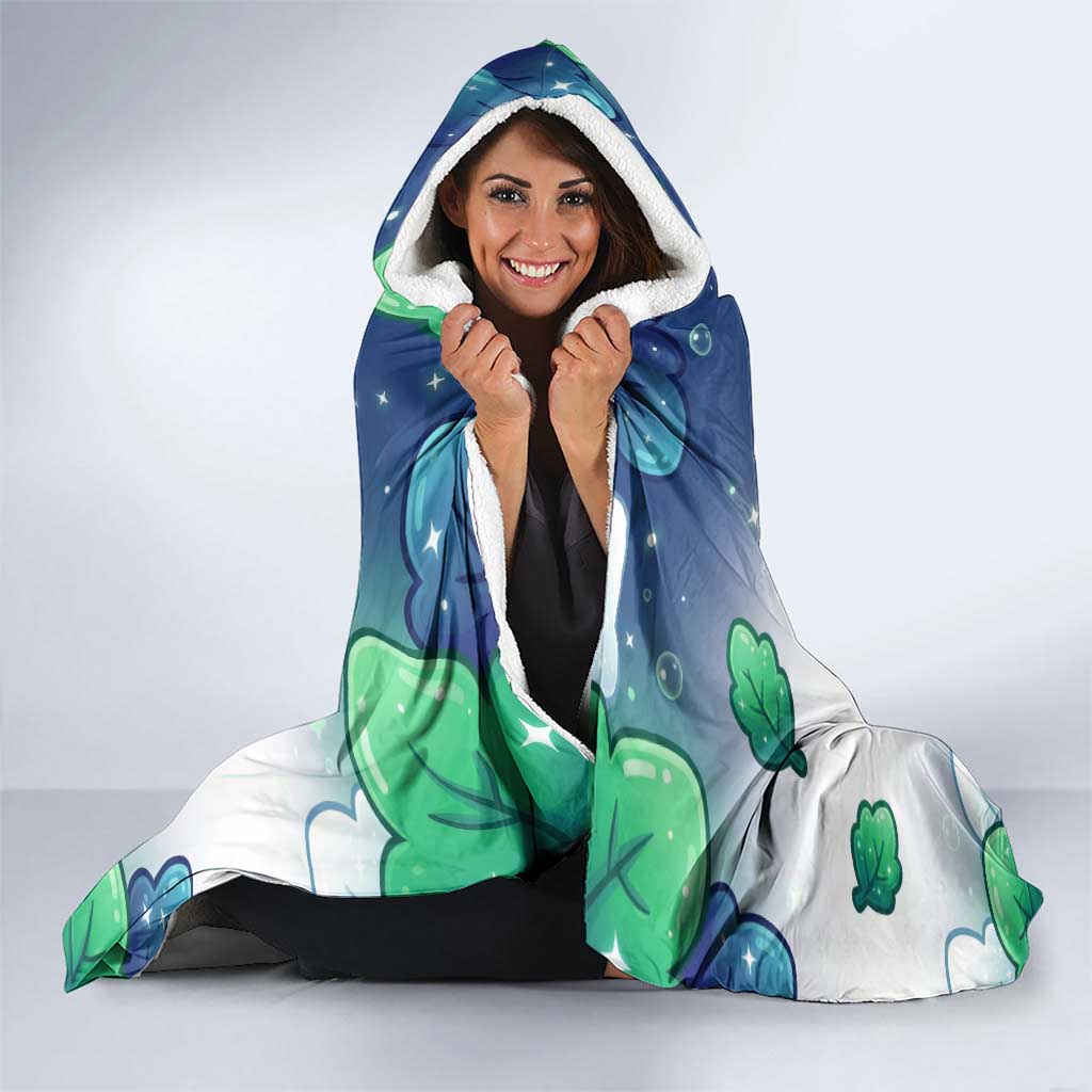 Oddish Hooded Blanket Whimsical Kawaii Botanical Fantasy