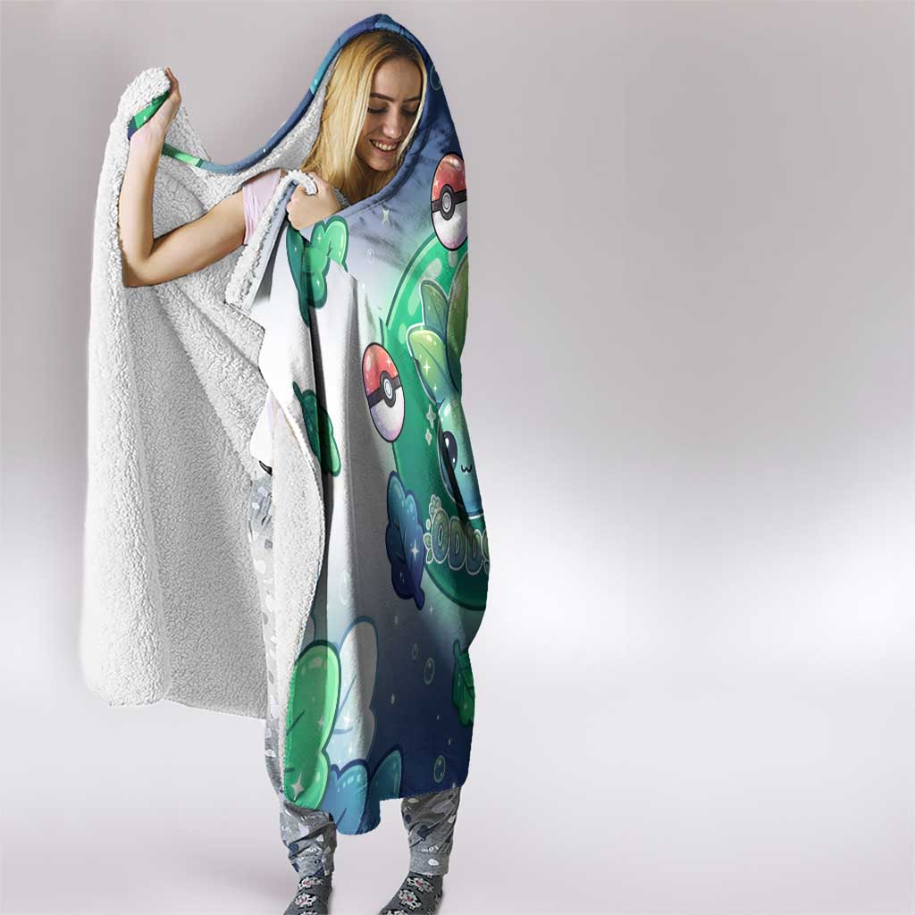 Oddish Hooded Blanket Whimsical Kawaii Botanical Fantasy