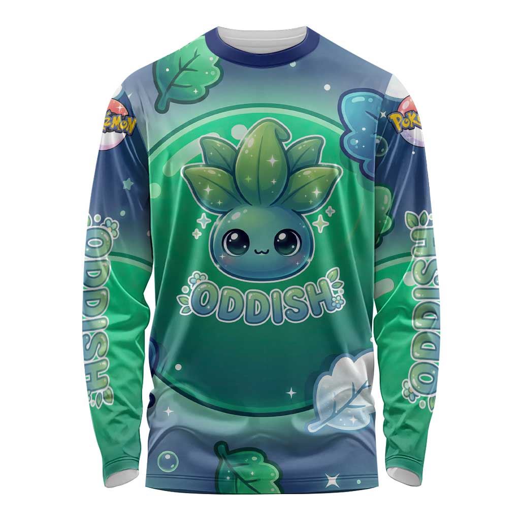 Oddish Long Sleeve Shirt Whimsical Kawaii Botanical Fantasy