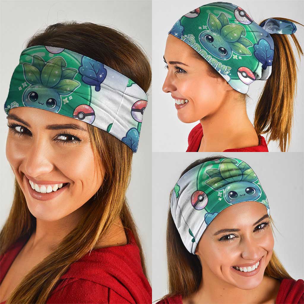 Oddish Neck Gaiter Whimsical Kawaii Botanical Fantasy