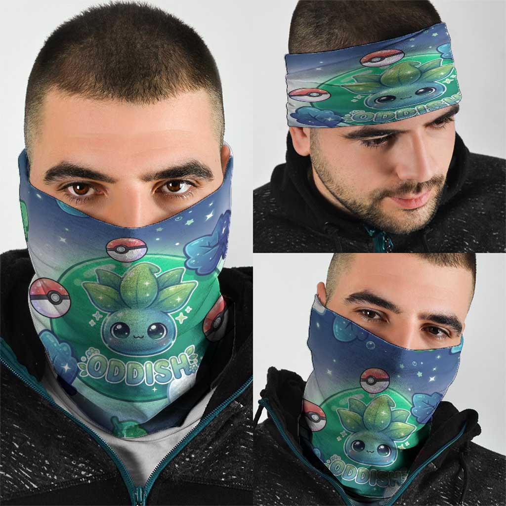 Oddish Neck Gaiter Whimsical Kawaii Botanical Fantasy