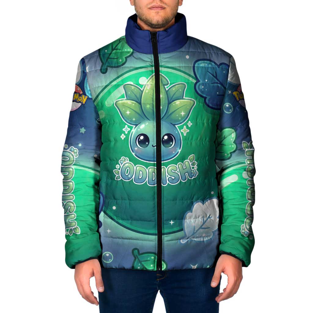 Oddish Padded Jacket Whimsical Kawaii Botanical Fantasy