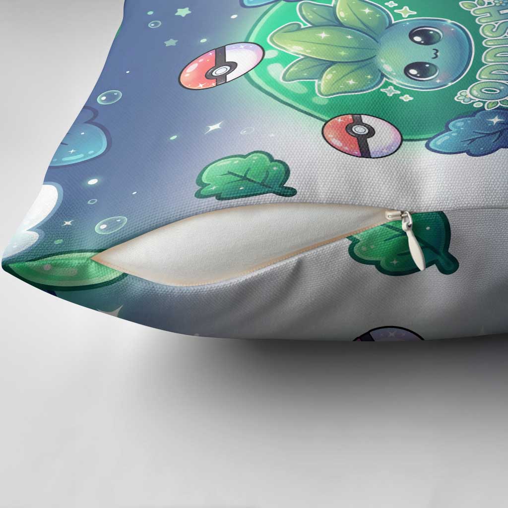 Oddish Pillow Cover Whimsical Kawaii Botanical Fantasy