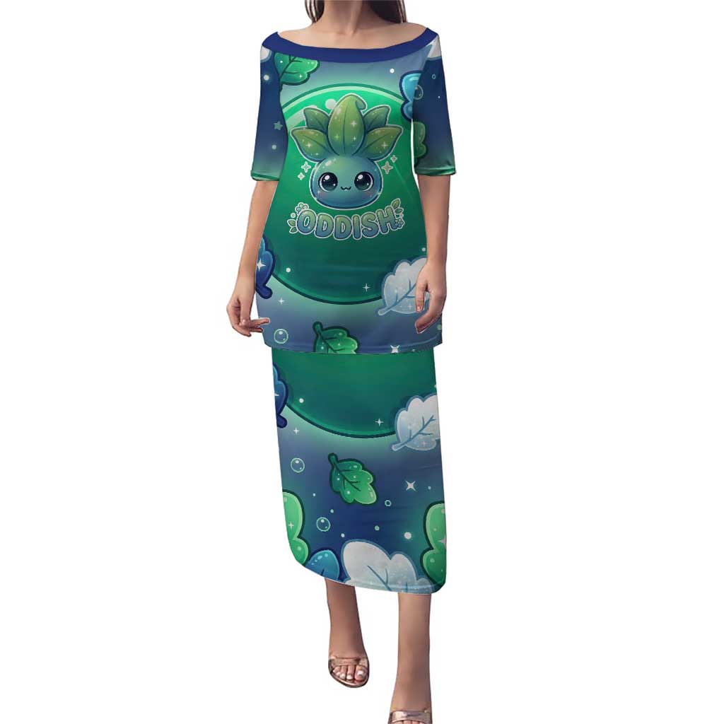 Oddish Puletasi Whimsical Kawaii Botanical Fantasy