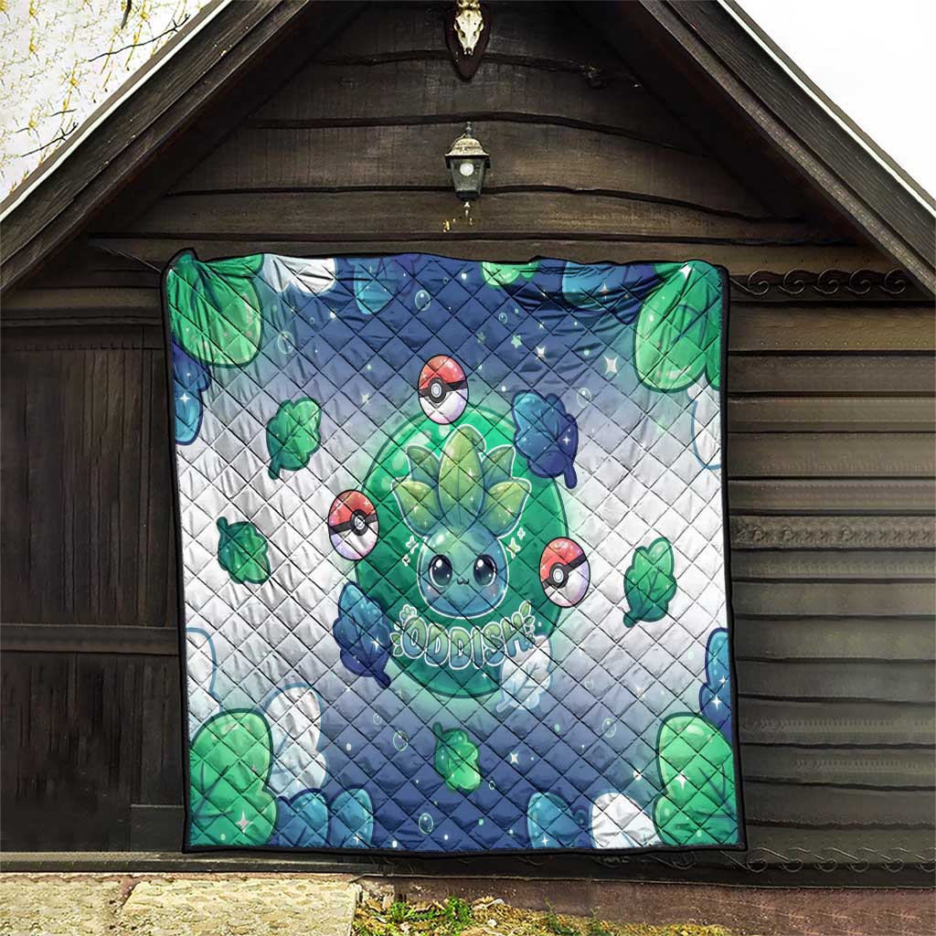 Oddish Quilt Whimsical Kawaii Botanical Fantasy