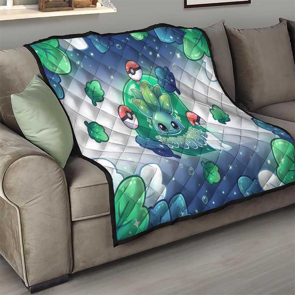 Oddish Quilt Whimsical Kawaii Botanical Fantasy