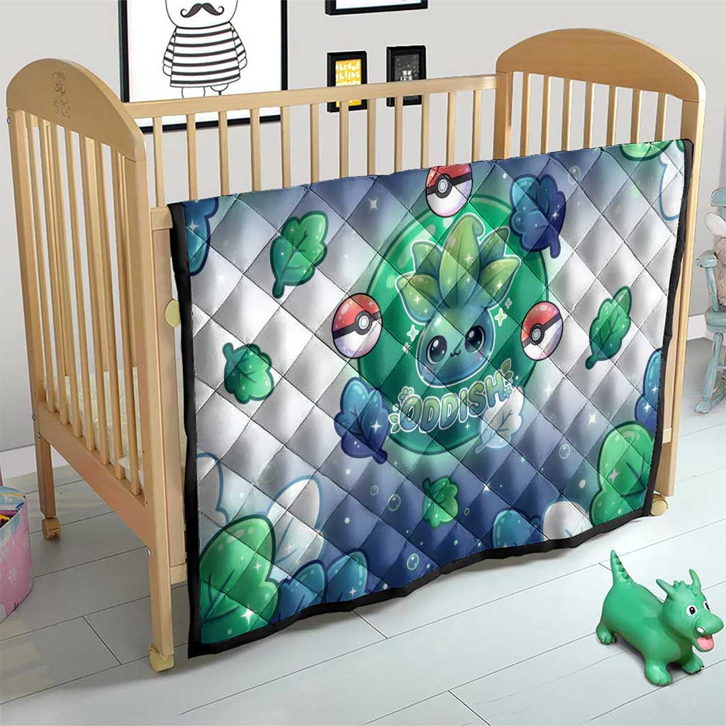 Oddish Quilt Whimsical Kawaii Botanical Fantasy