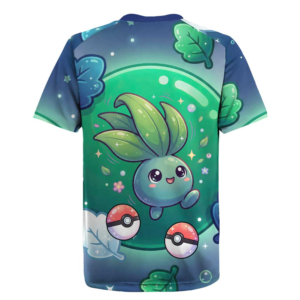 Oddish Rugby Jersey Whimsical Kawaii Botanical Fantasy
