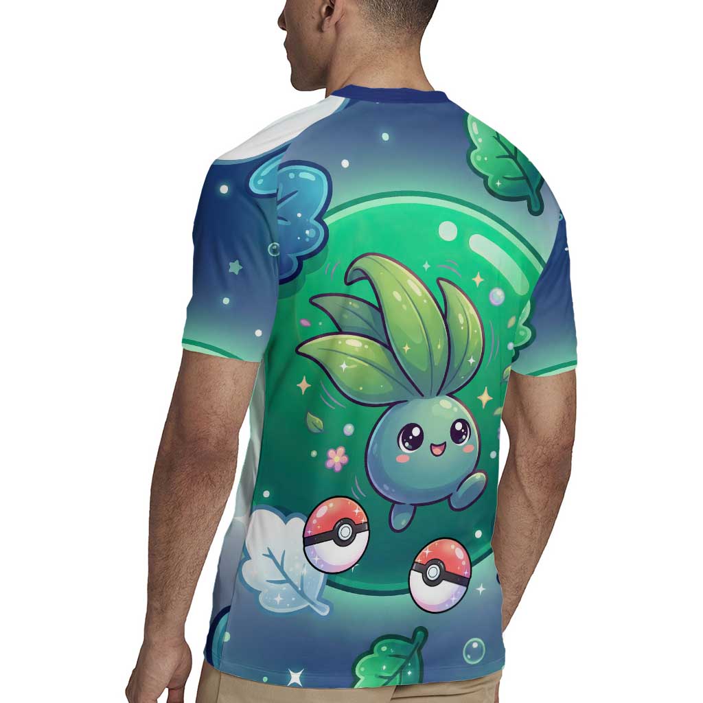 Oddish Rugby Jersey Whimsical Kawaii Botanical Fantasy