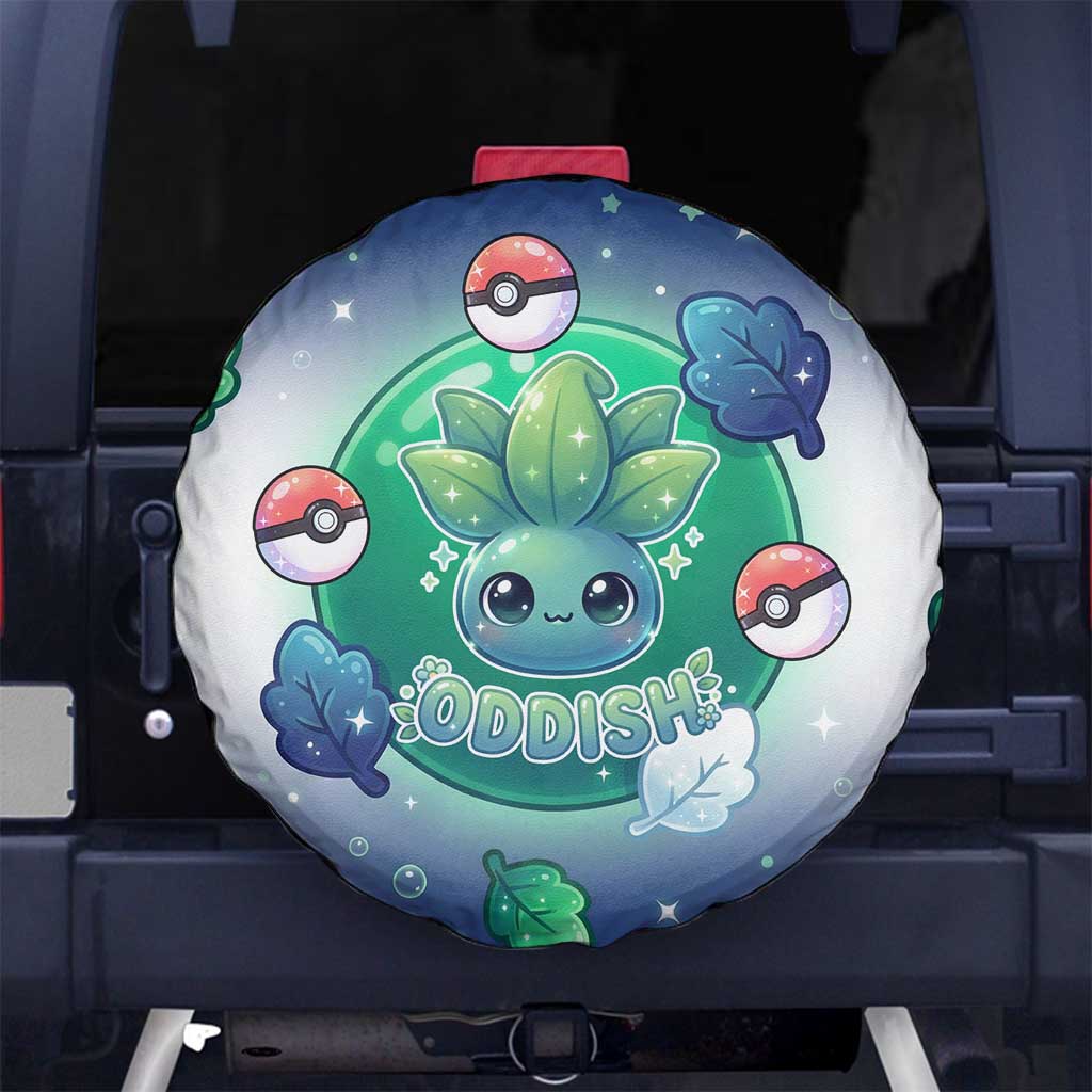 Oddish Spare Tire Cover Whimsical Kawaii Botanical Fantasy