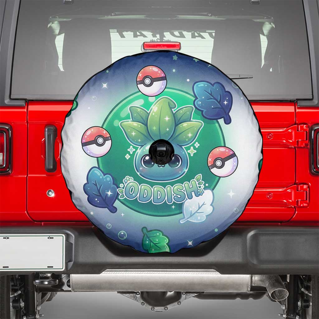 Oddish Spare Tire Cover Whimsical Kawaii Botanical Fantasy