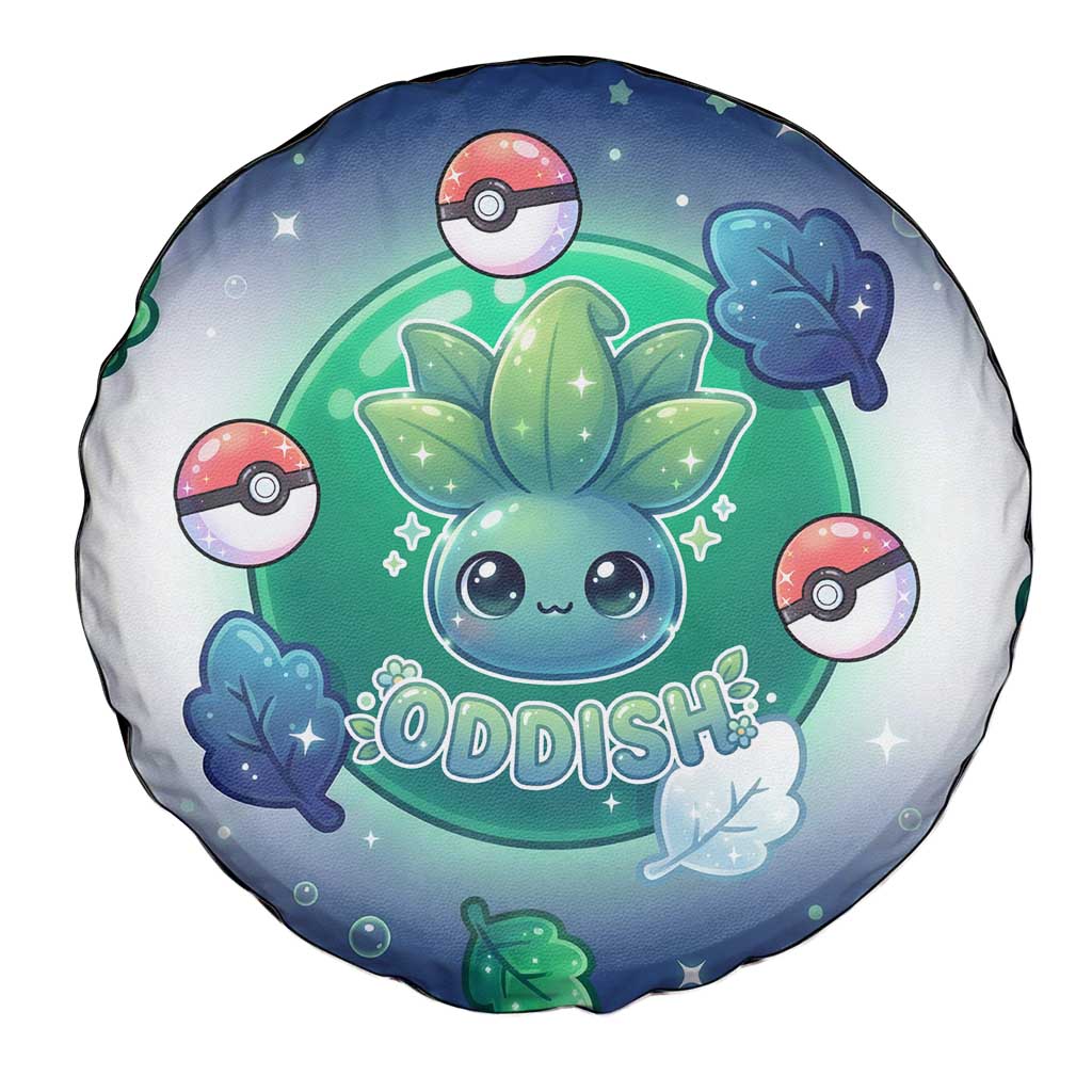 Oddish Spare Tire Cover Whimsical Kawaii Botanical Fantasy