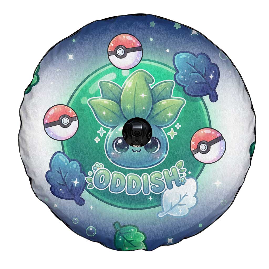 Oddish Spare Tire Cover Whimsical Kawaii Botanical Fantasy