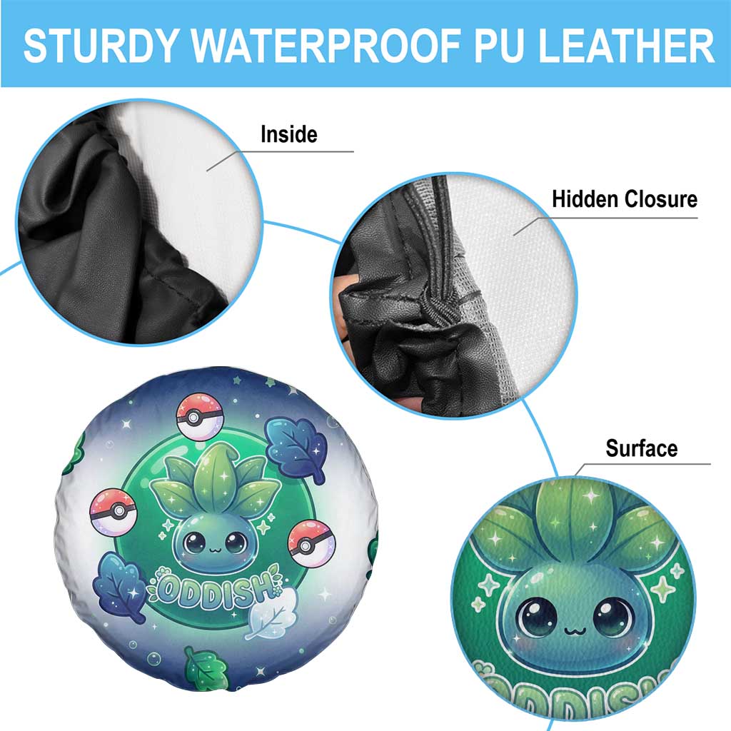 Oddish Spare Tire Cover Whimsical Kawaii Botanical Fantasy