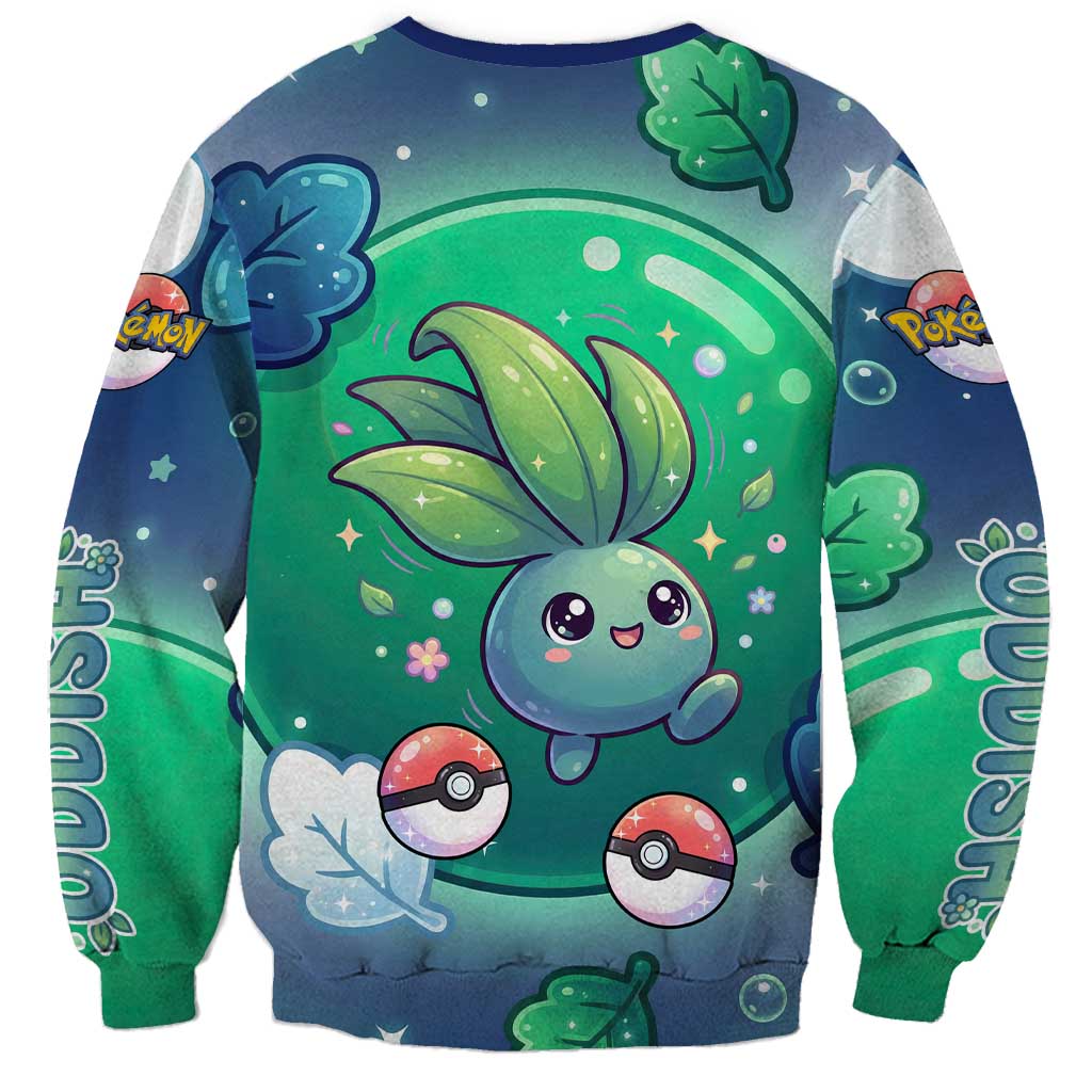 Oddish Sweatshirt Whimsical Kawaii Botanical Fantasy