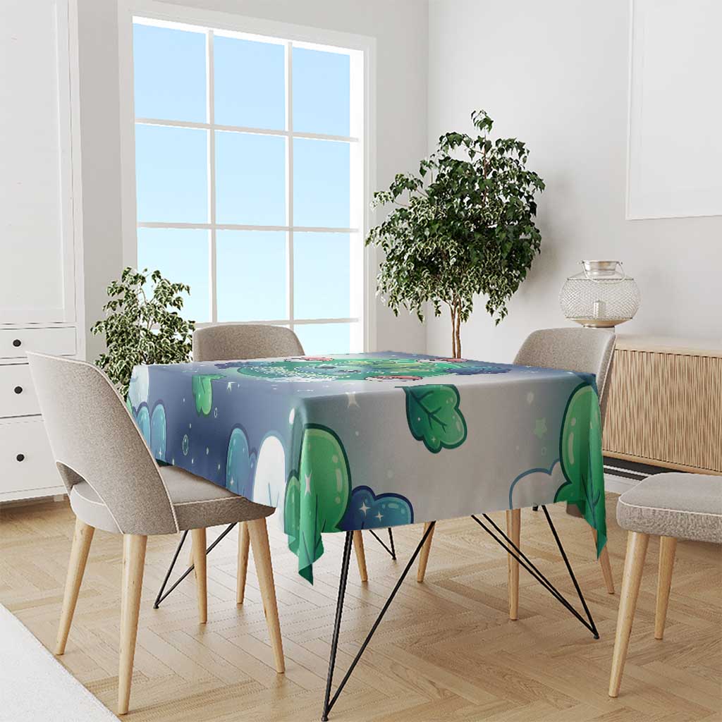 Oddish Tablecloth Whimsical Kawaii Botanical Fantasy