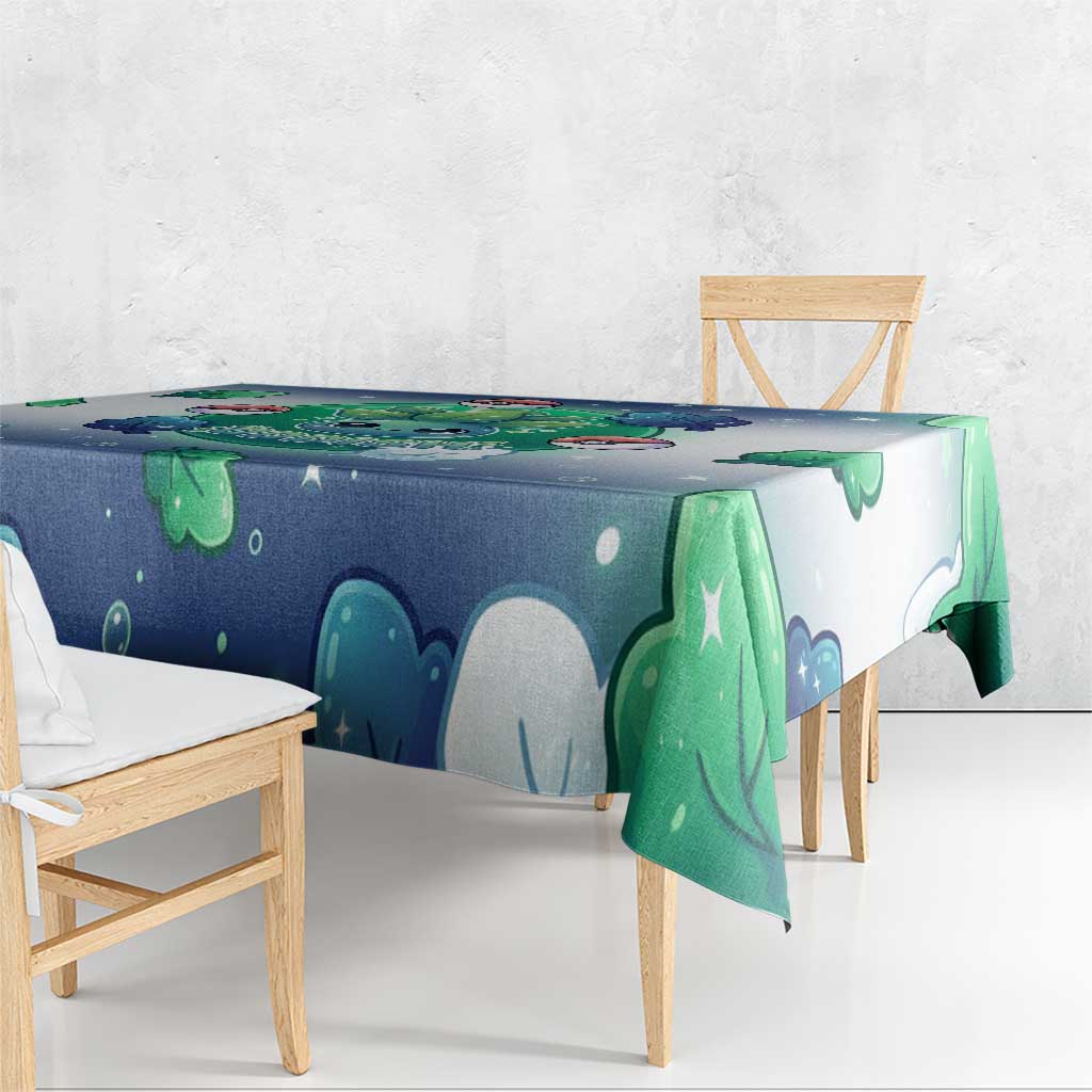 Oddish Tablecloth Whimsical Kawaii Botanical Fantasy