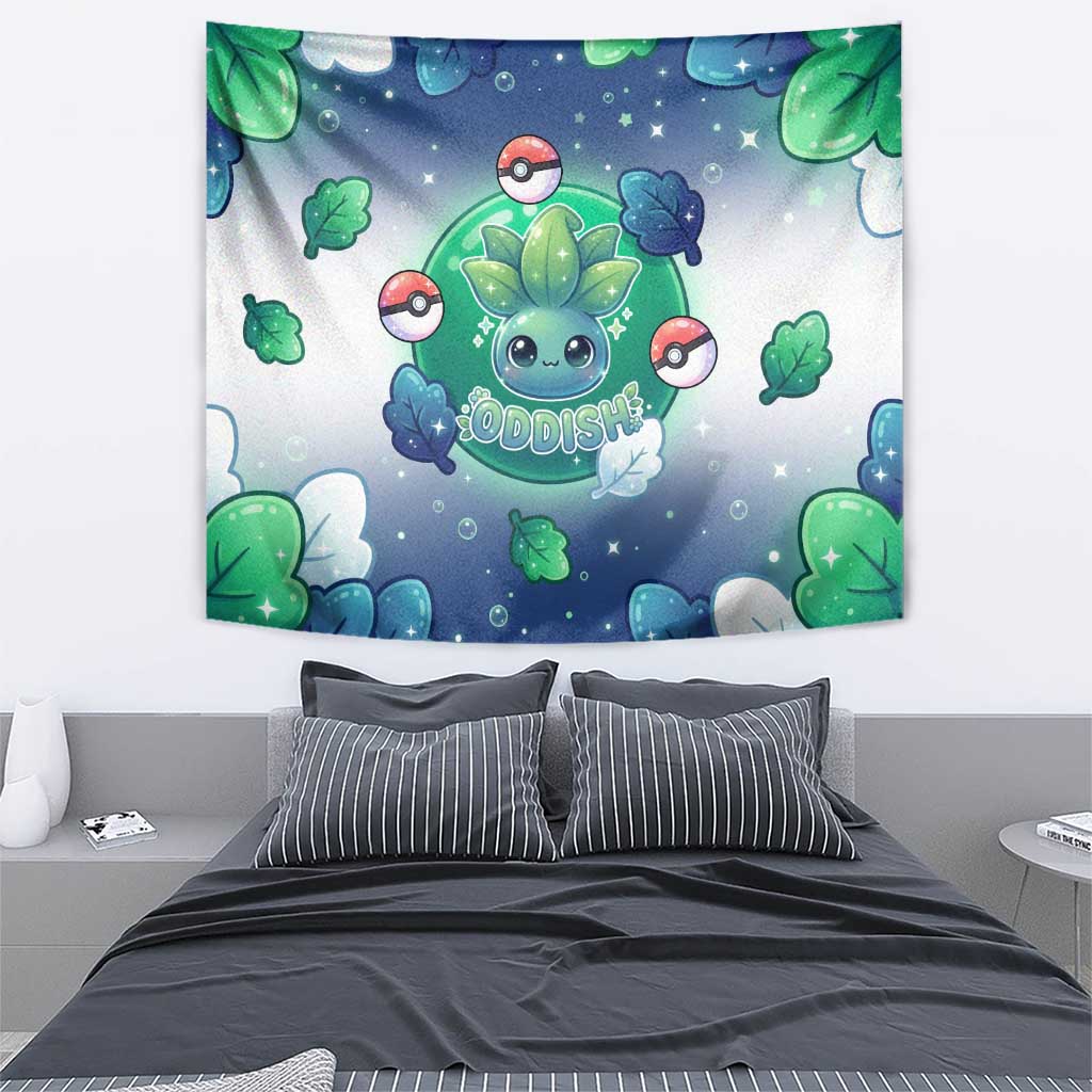 Oddish Tapestry Whimsical Kawaii Botanical Fantasy