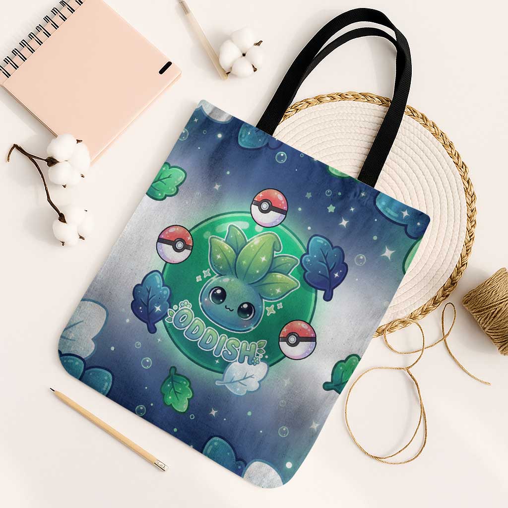 Oddish Tote Bag Whimsical Kawaii Botanical Fantasy