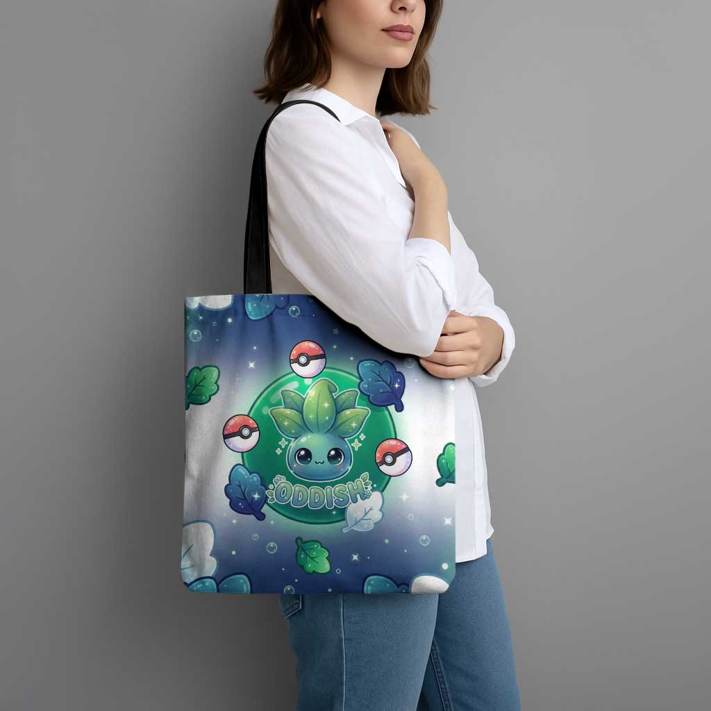 Oddish Tote Bag Whimsical Kawaii Botanical Fantasy