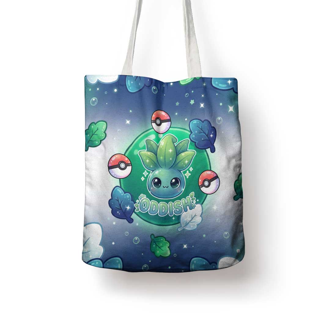 Oddish Tote Bag Whimsical Kawaii Botanical Fantasy