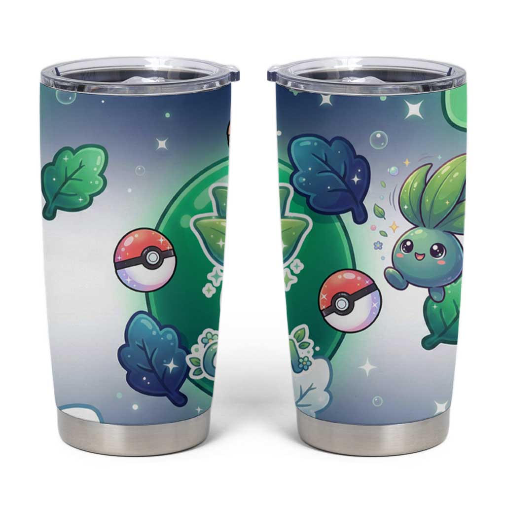 Oddish Tumbler Cup Whimsical Kawaii Botanical Fantasy