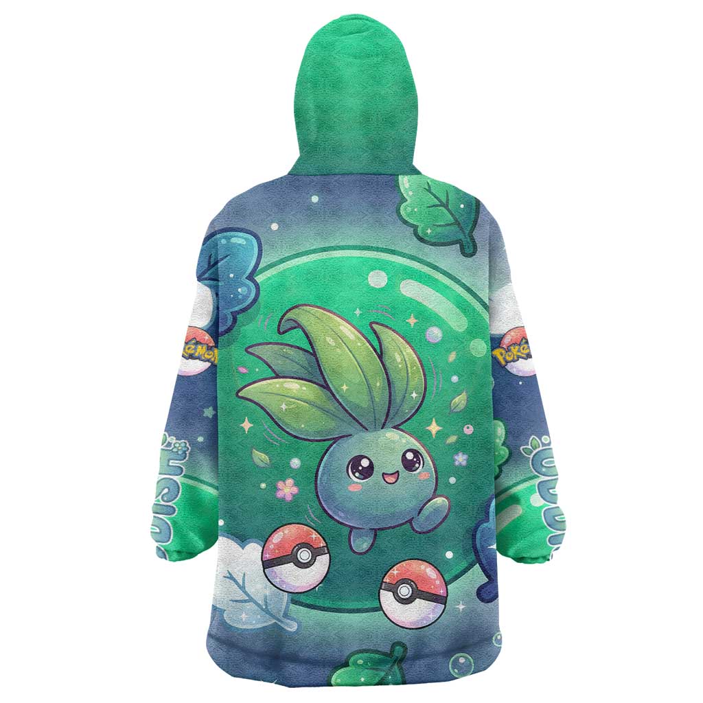 Oddish Wearable Blanket Hoodie Whimsical Kawaii Botanical Fantasy