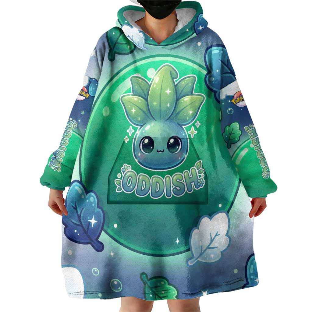 Oddish Wearable Blanket Hoodie Whimsical Kawaii Botanical Fantasy