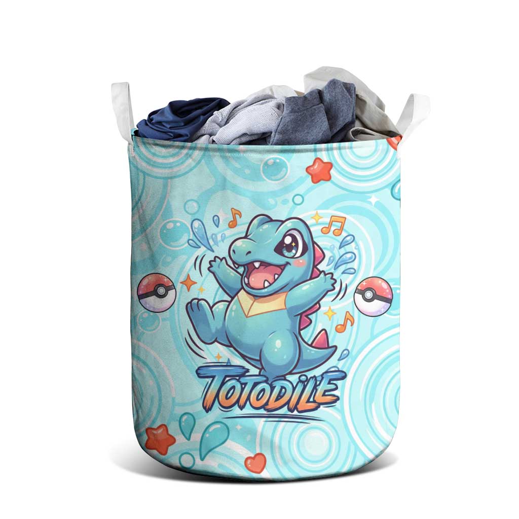 Totodile Laundry Basket Vibrant Kawaii Splash Pop Art