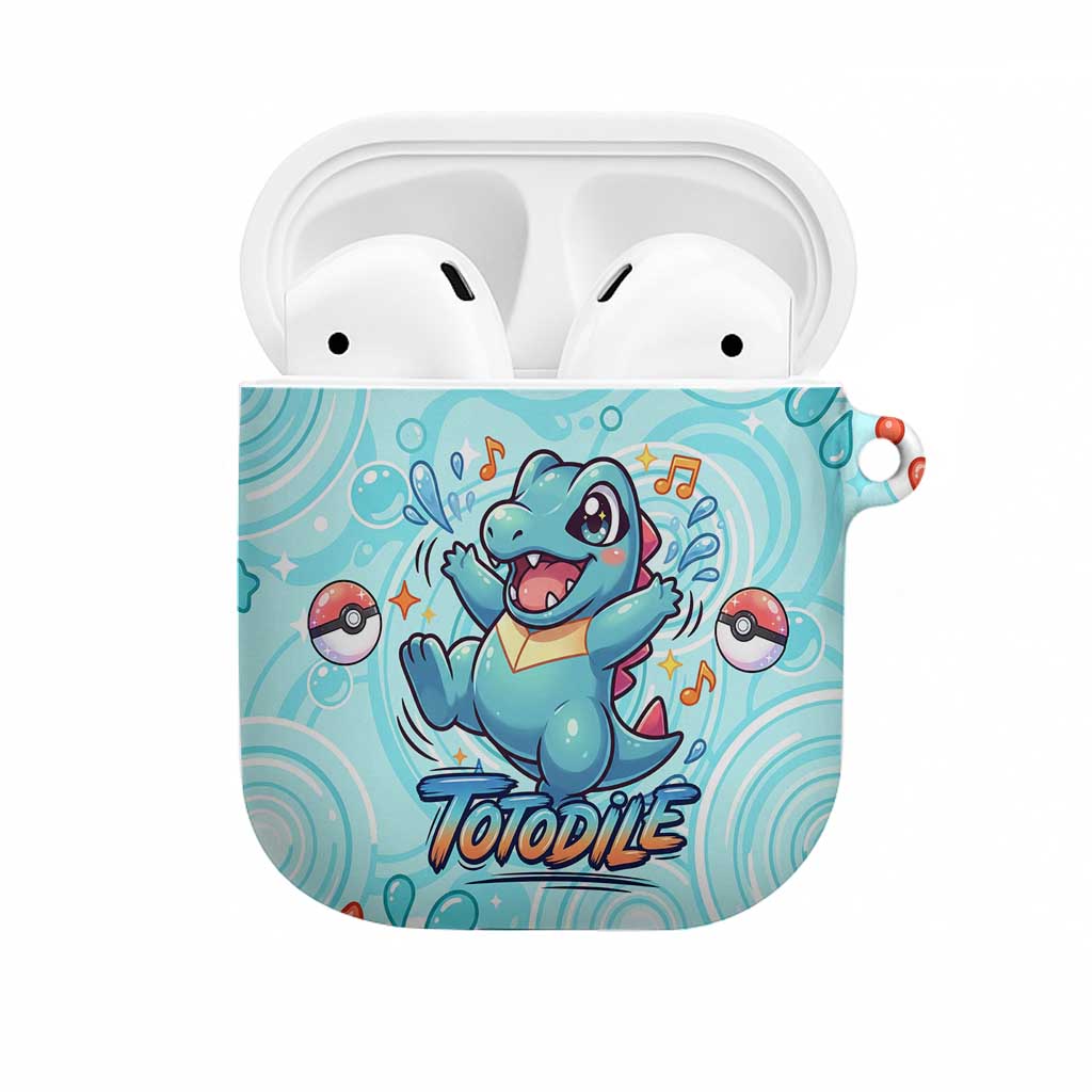 Totodile AirPods Case Vibrant Kawaii Splash Pop Art