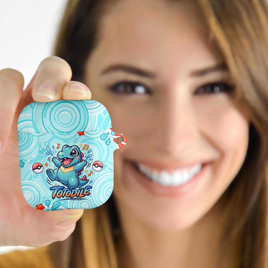 Totodile AirPods Case Vibrant Kawaii Splash Pop Art