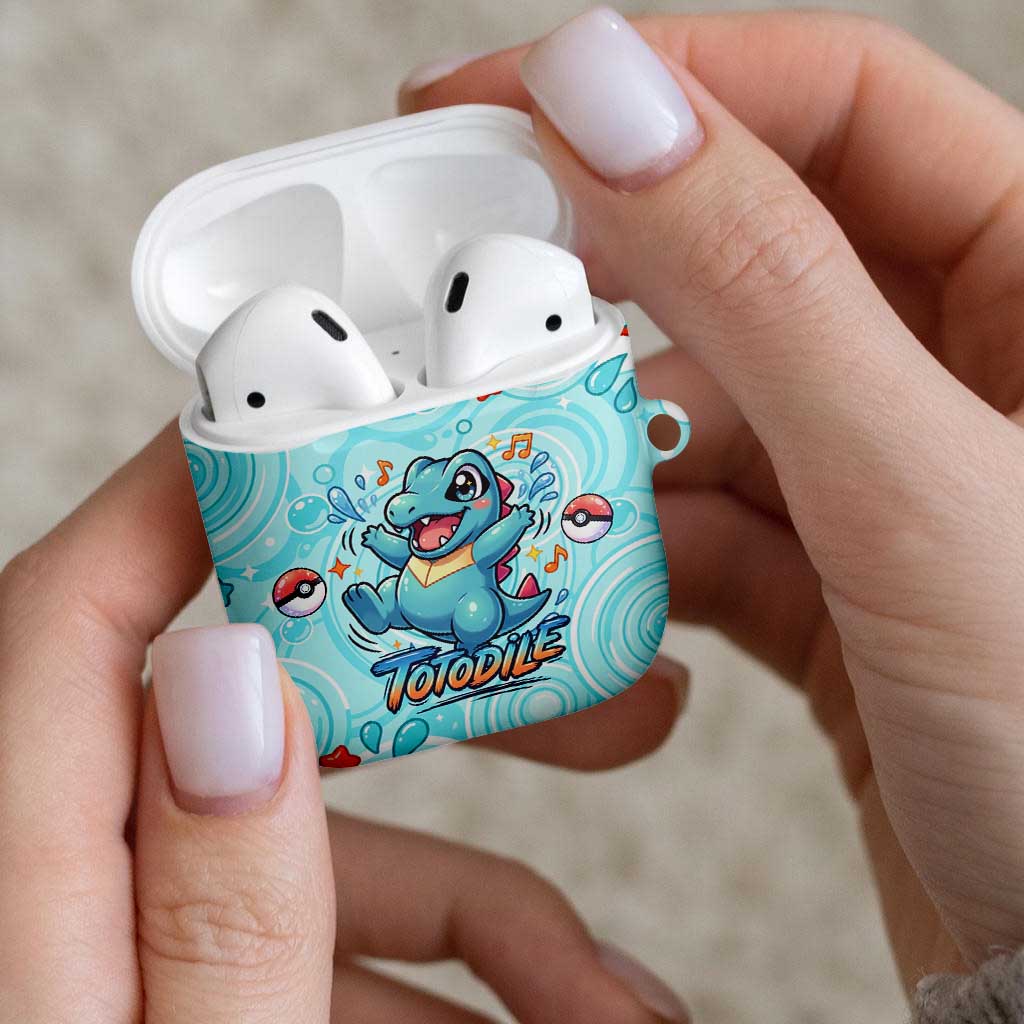 Totodile AirPods Case Vibrant Kawaii Splash Pop Art