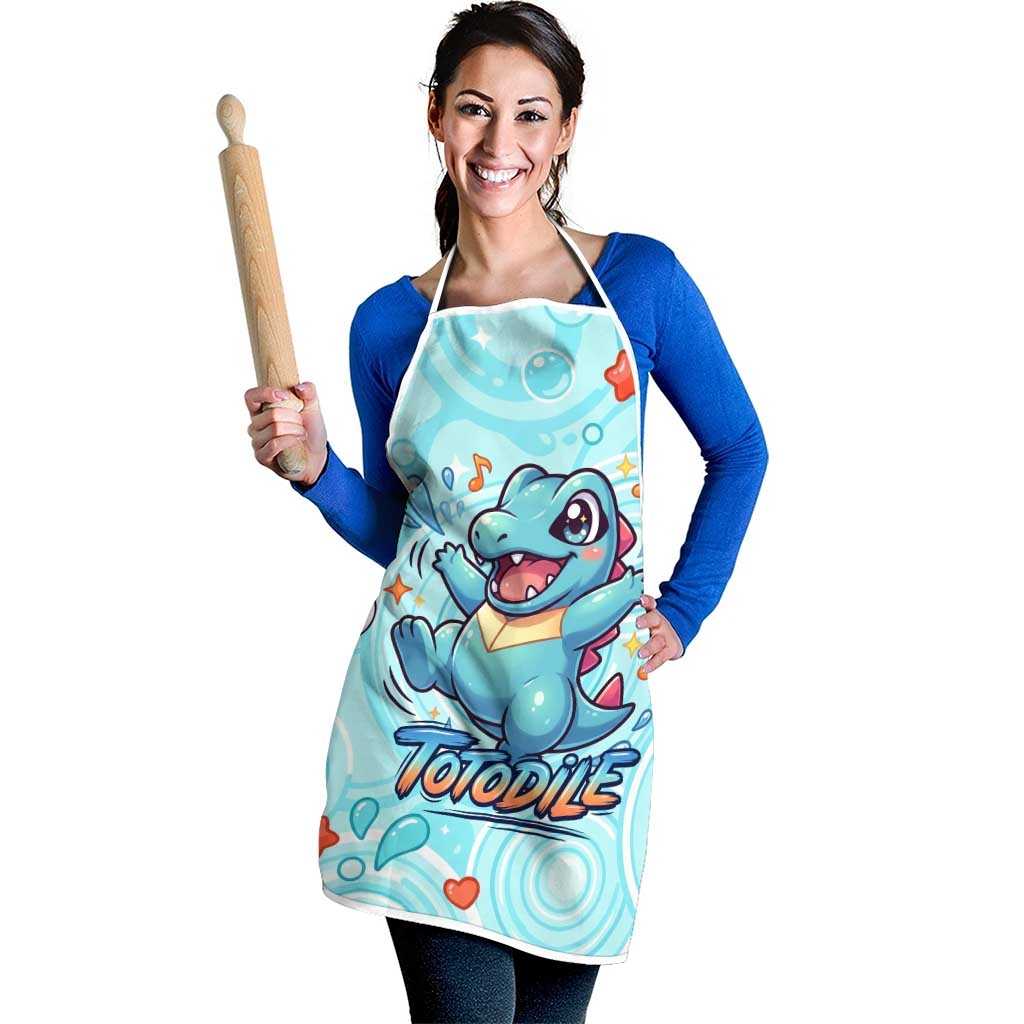 Totodile Apron Vibrant Kawaii Splash Pop Art