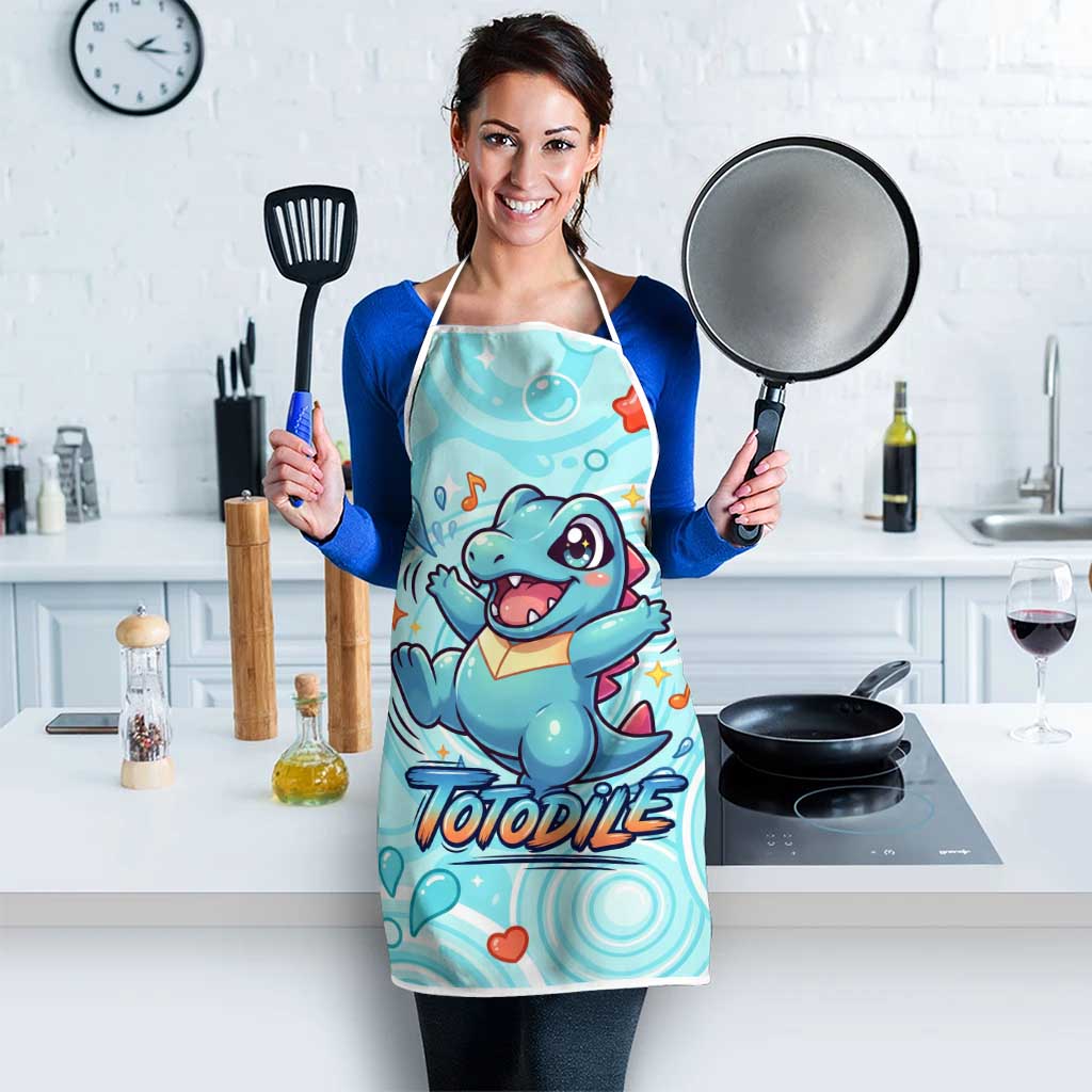 Totodile Apron Vibrant Kawaii Splash Pop Art