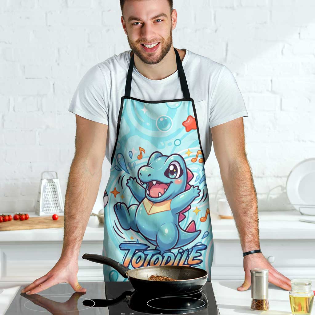 Totodile Apron Vibrant Kawaii Splash Pop Art