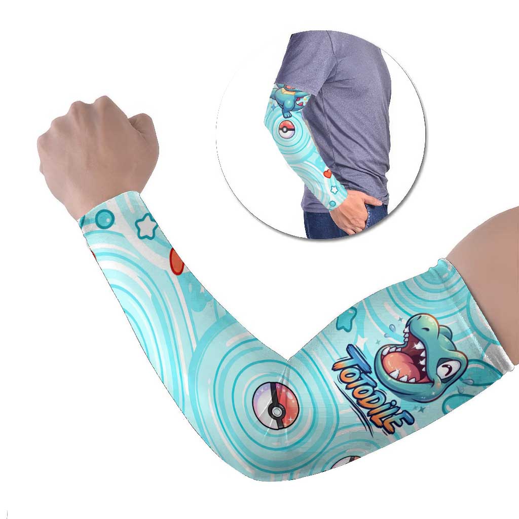 Totodile Arm Sleeves Vibrant Kawaii Splash Pop Art