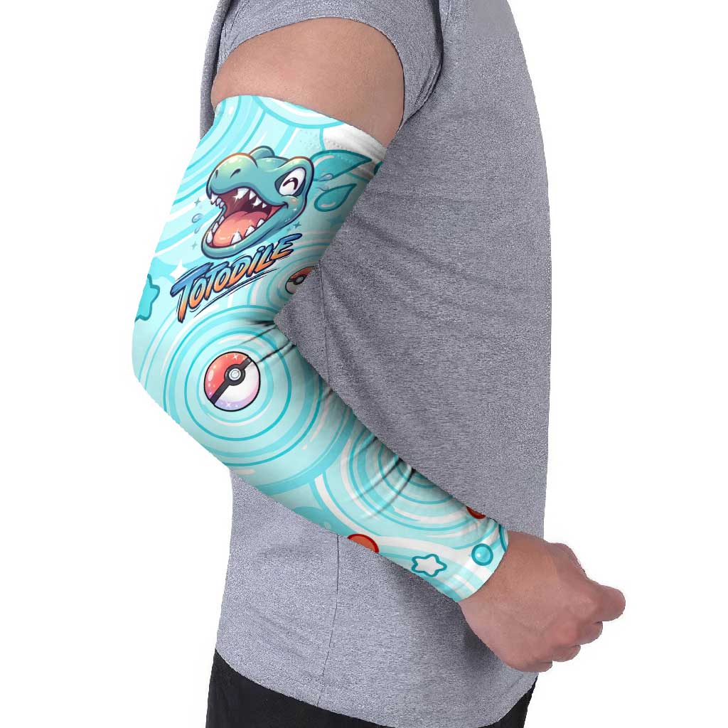Totodile Arm Sleeves Vibrant Kawaii Splash Pop Art