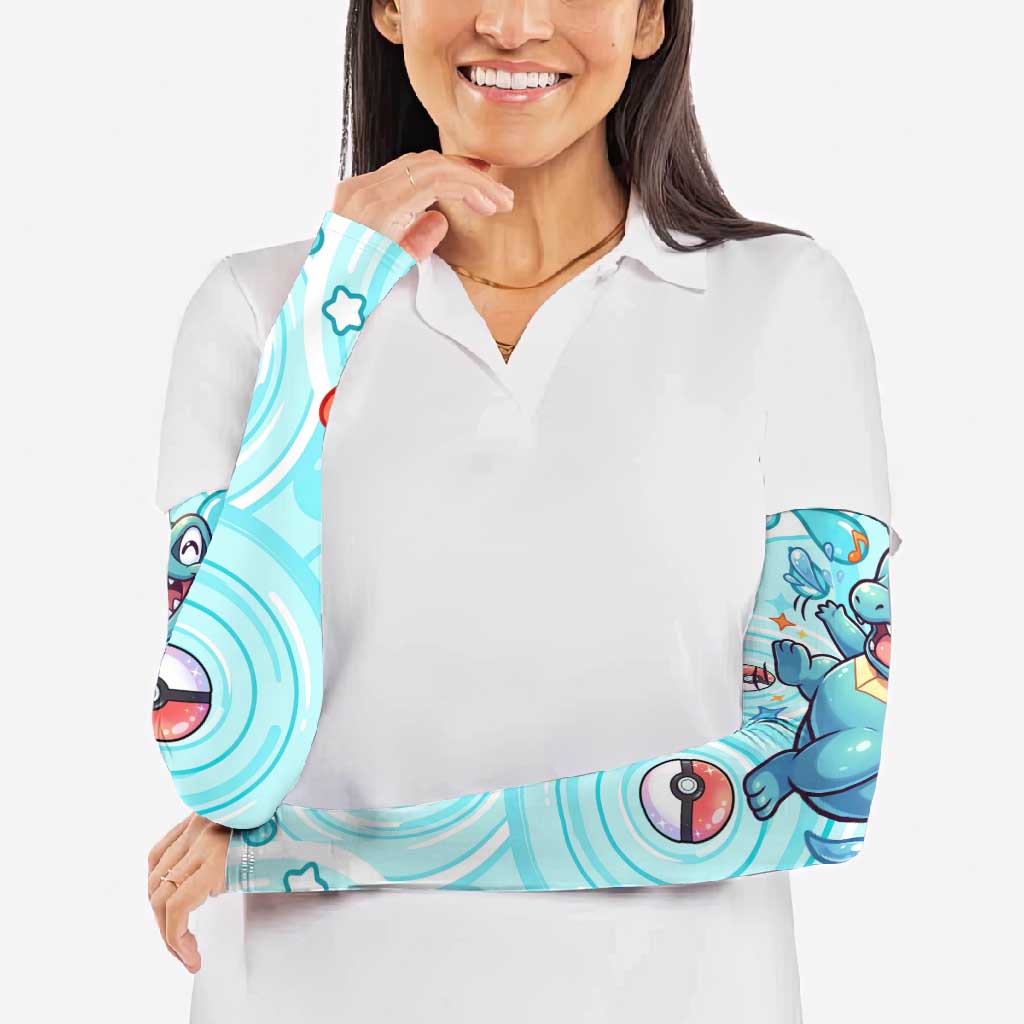 Totodile Arm Sleeves Vibrant Kawaii Splash Pop Art