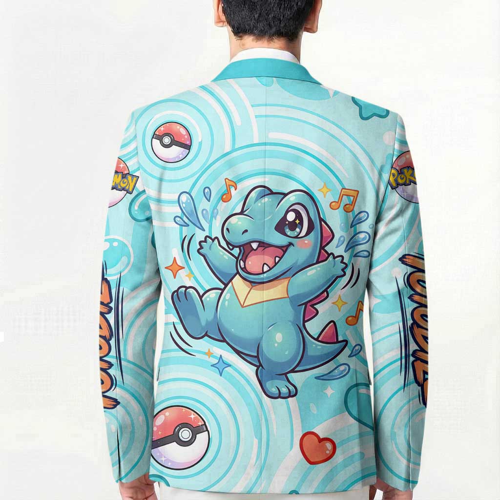 Totodile Blazer Vibrant Kawaii Splash Pop Art