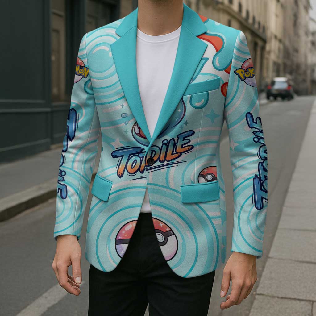 Totodile Blazer Vibrant Kawaii Splash Pop Art