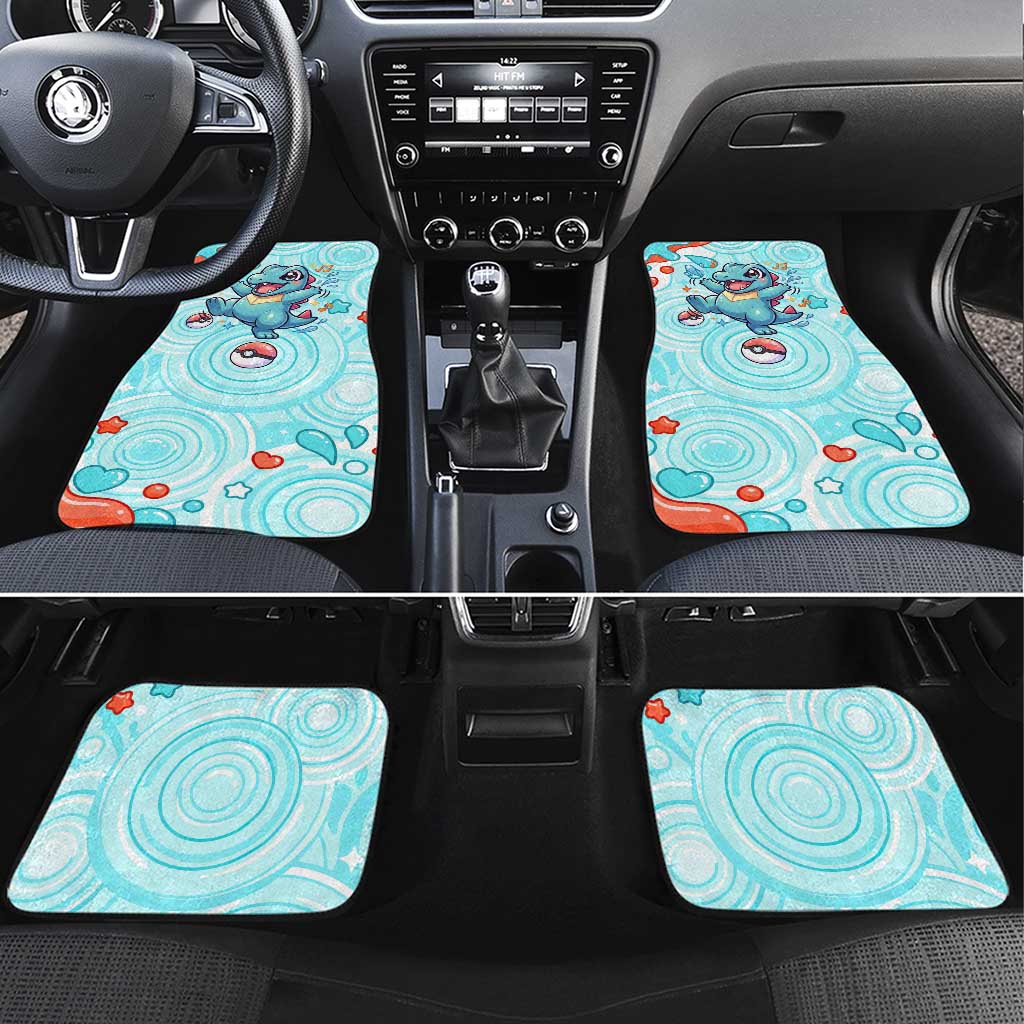 Totodile Car Mats Vibrant Kawaii Splash Pop Art