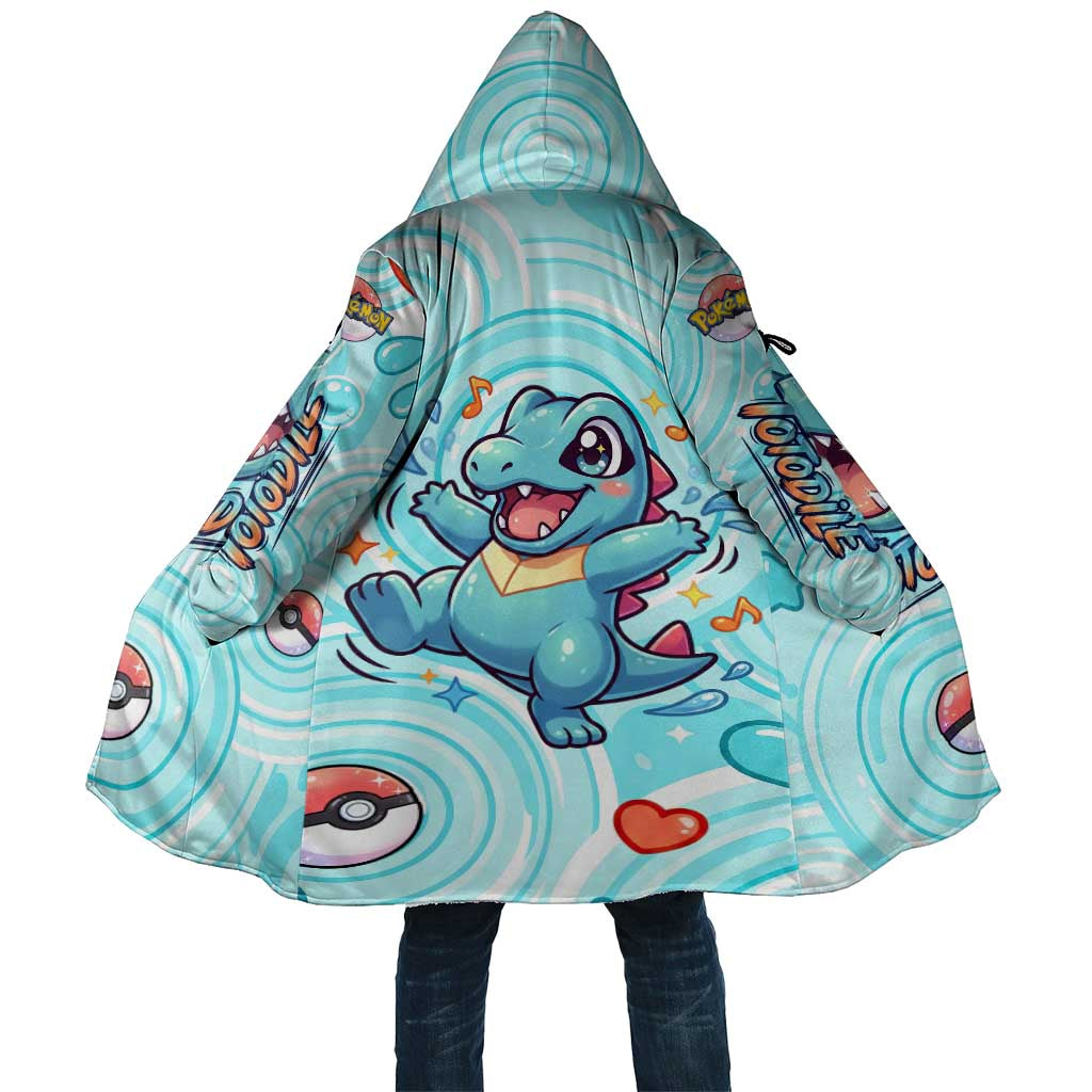 Totodile Cloak Vibrant Kawaii Splash Pop Art