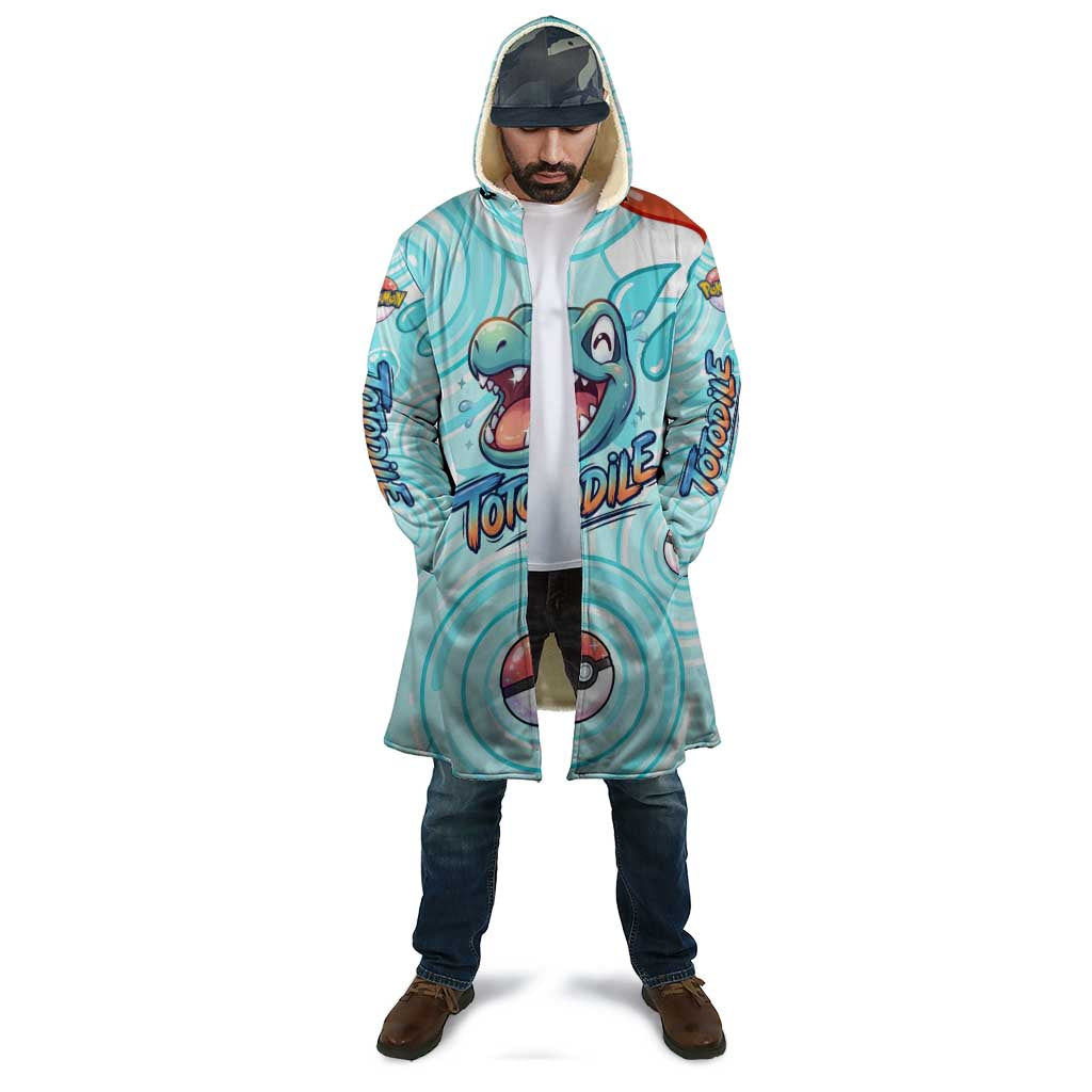 Totodile Cloak Vibrant Kawaii Splash Pop Art
