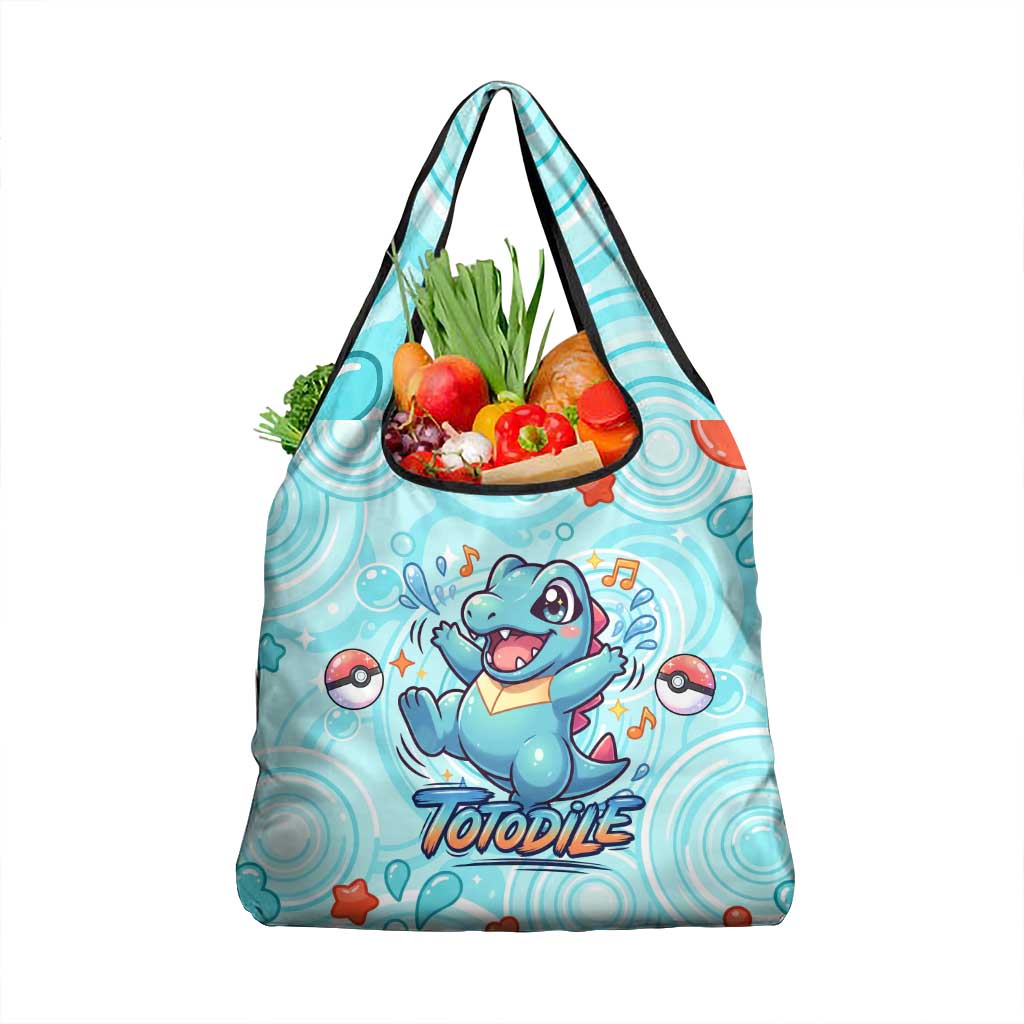 Totodile Grocery Bag Vibrant Kawaii Splash Pop Art