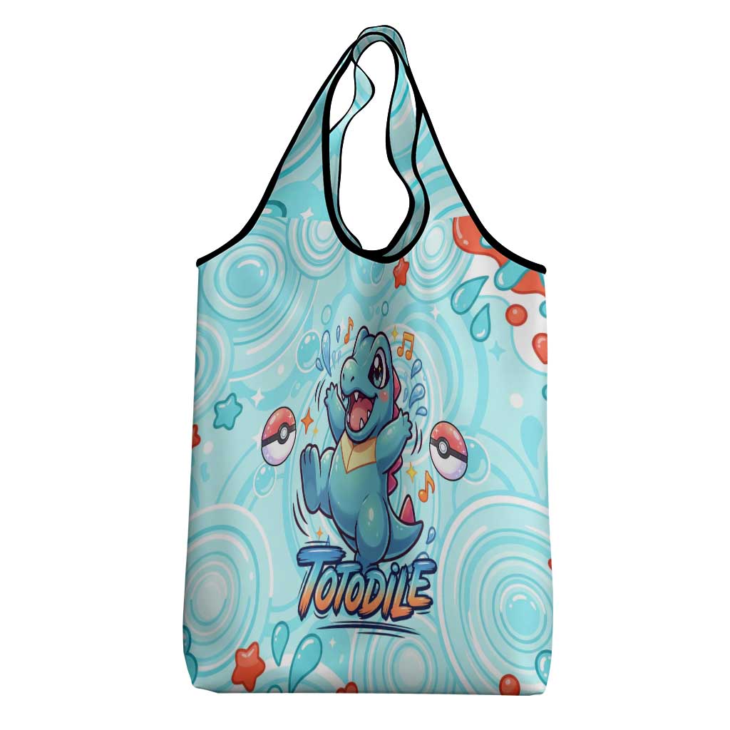 Totodile Grocery Bag Vibrant Kawaii Splash Pop Art