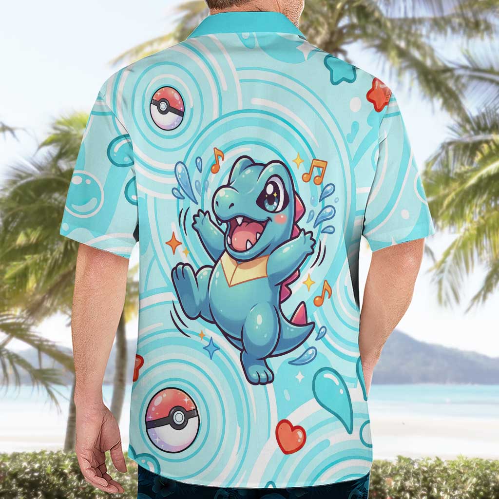 Totodile Hawaiian Shirt Vibrant Kawaii Splash Pop Art