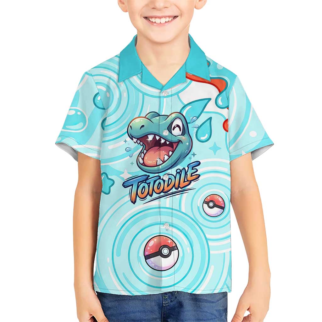 Totodile Hawaiian Shirt Vibrant Kawaii Splash Pop Art