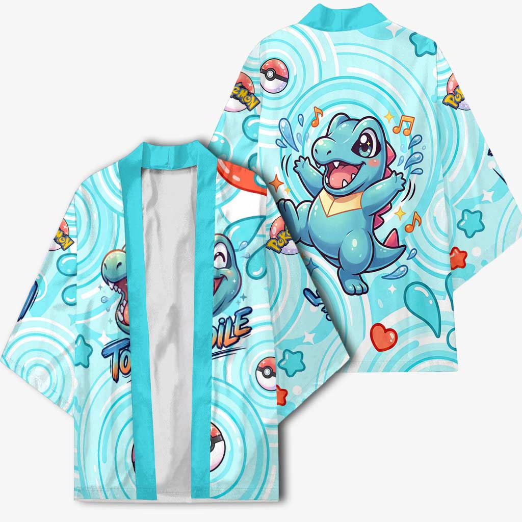 Totodile Kimono Vibrant Kawaii Splash Pop Art